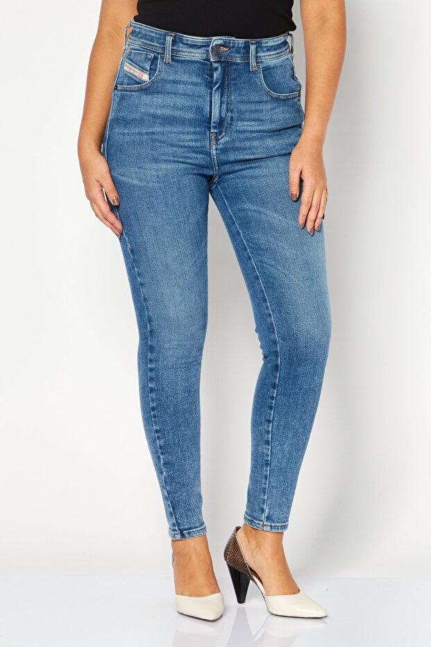 Women Skinny Fit Washed Stretchable Denim Jeans, Blue