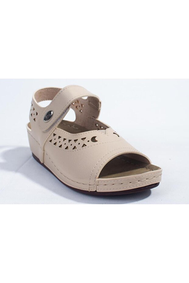 Dza37-1818 Beige Daily Orthopedic Women's Sandals