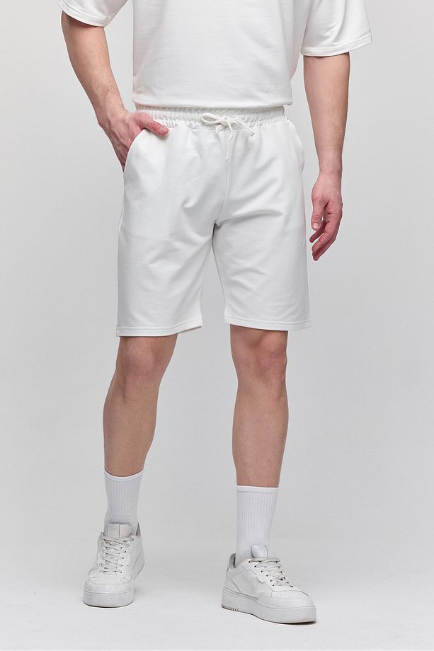 Erkek Comfort Fit Ekru Şort & Bermuda - 1