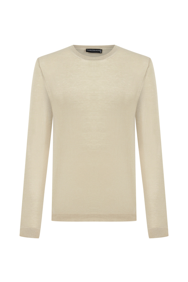 سترة قطنية بياقة دائرية - 4