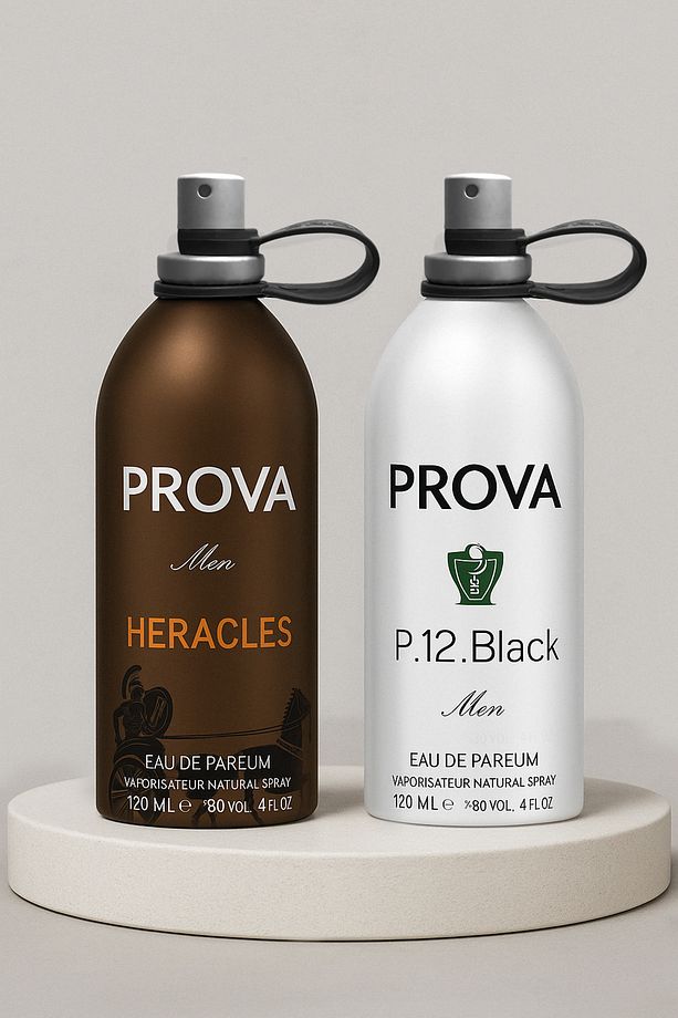 Heracles ve P.12 Black EDP Erkek Parfüm Seti x2 120 ml - 1