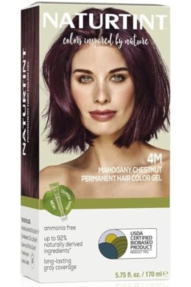 Permanent Hair Colour | For Long Lasting Grey Coverage | 4M-Mahogany Chestnut 165Ml:1013