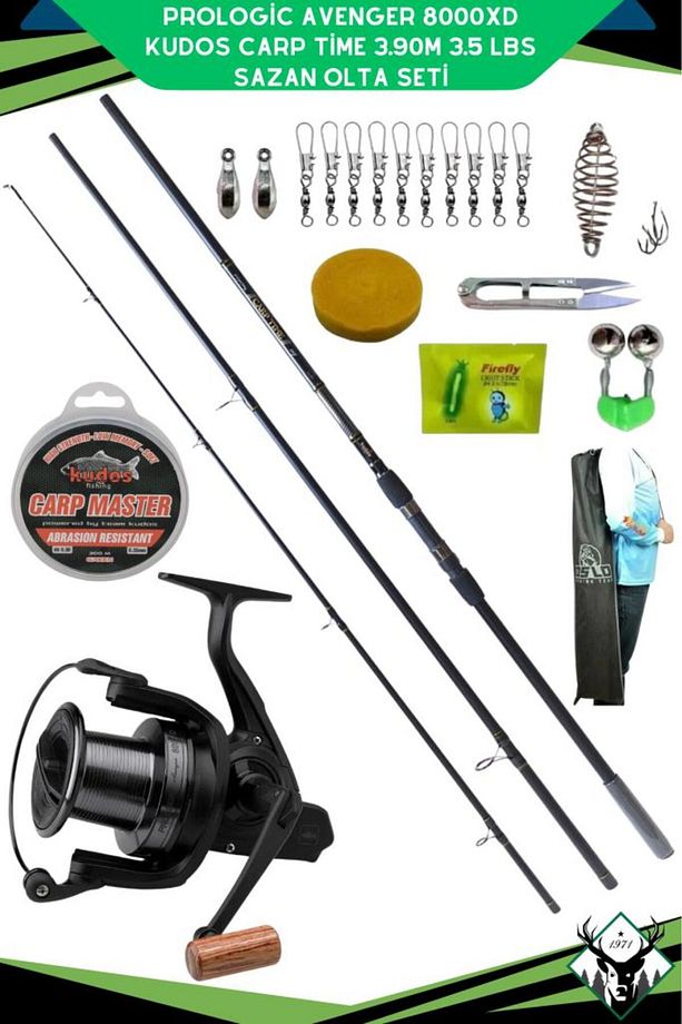 Avenger 8000XD Kudos Carp Time 3.90m 3.5 LBS Sazan Olta Seti - 1