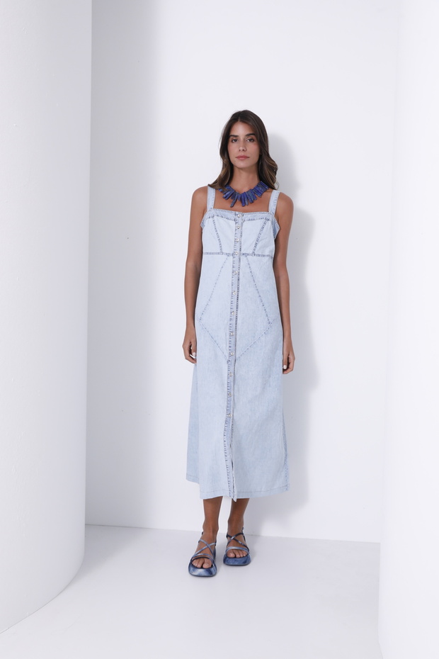 24YE704 Askılı Elbise - 2