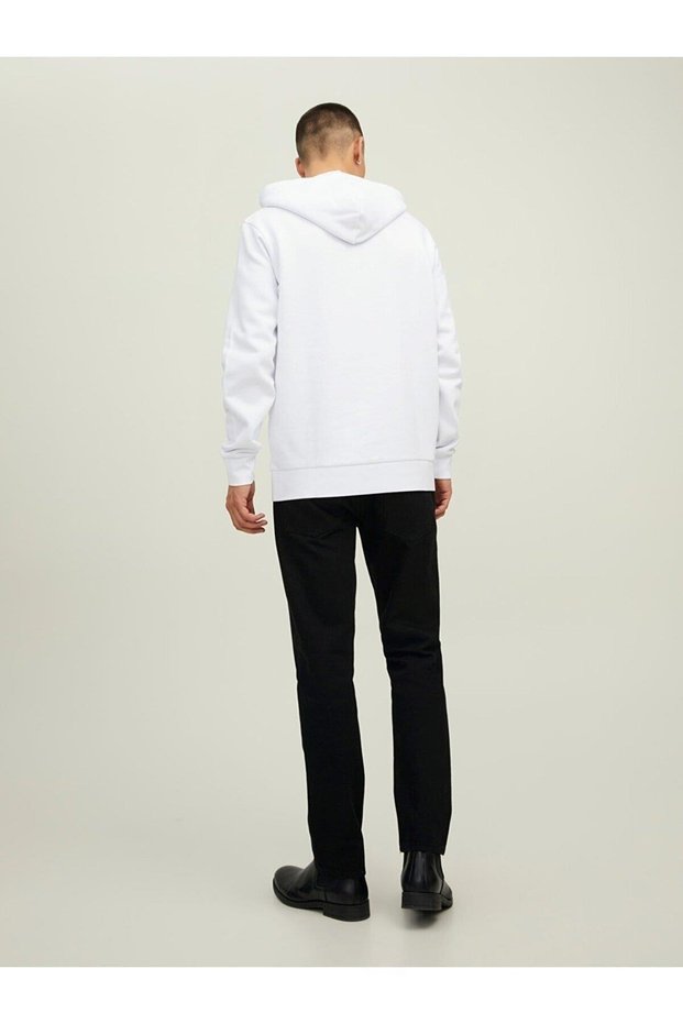Jack Jones Bluarchie Sweat Hood Noos Men's White Sweatshirt 12216335-01