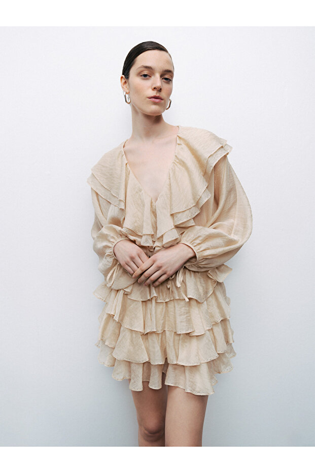 Fırfırlı Mini Etek - 1