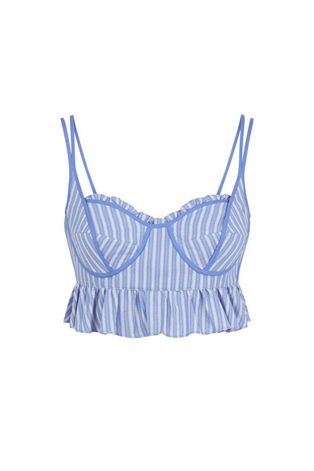 Fırfırlı Crop Top - 4