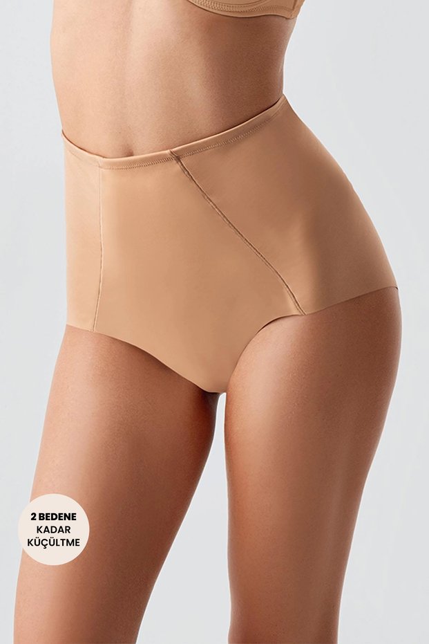 High Waist Laser Cut Corset Panties 9601 Skin