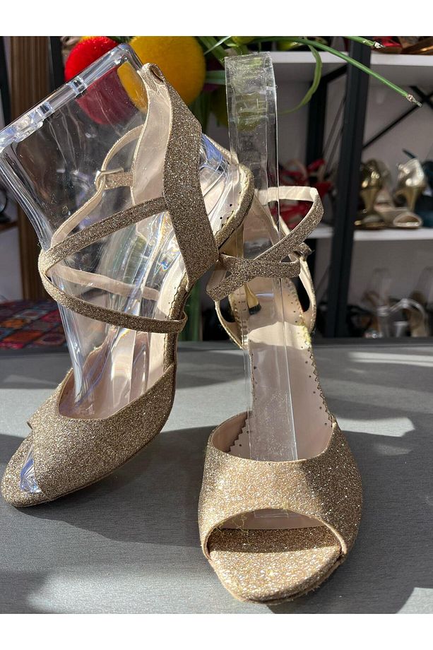 DORE SİM KEBELEK MODEL-TÜM ZAMANLARIN RENGİ TANGO-DANS VE SALON AYAKKABISI 8,5 CM(13 PONT)TOPUK BOYU - 1