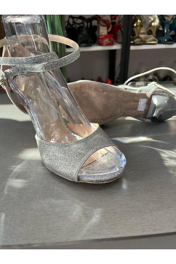 LAME SİMLİ KELEBEK MODEL KADIN TANGO-DANS VE SALON AYAKKABISI 8,5 CM(13PONT)TOPUK BOYUNDA ENMODAMODE - 4