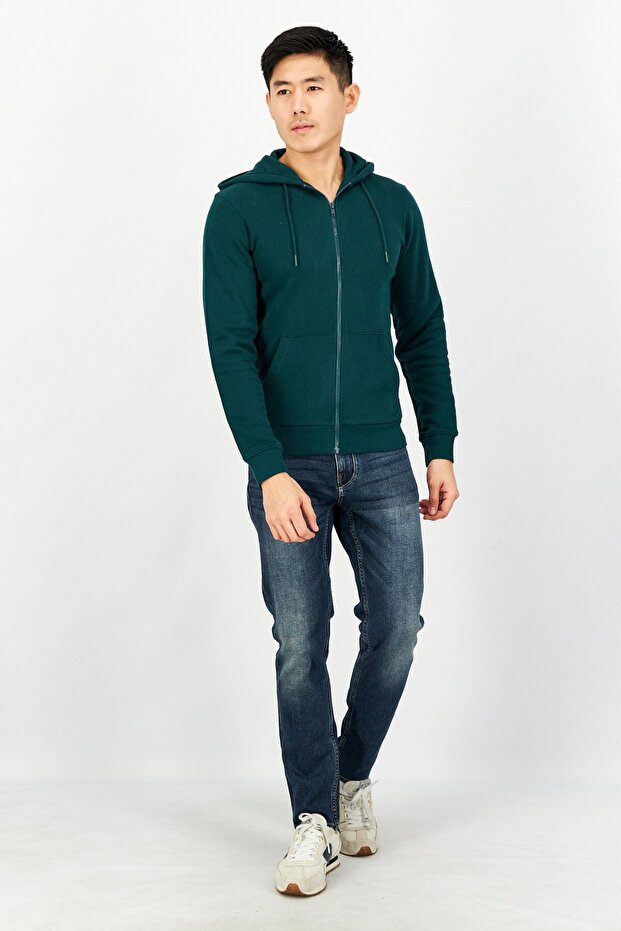 جاكيت قميص رجالي سادة، أخضر - 3