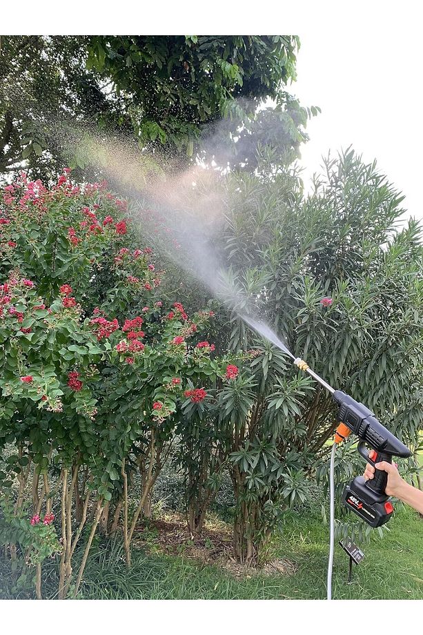 Araç Yıkama Şarjlı Ve Yüksek Basınçlı Oto Yıkama Makinesi Ve Sulama Tabanca Bahçe Yıkama - 8