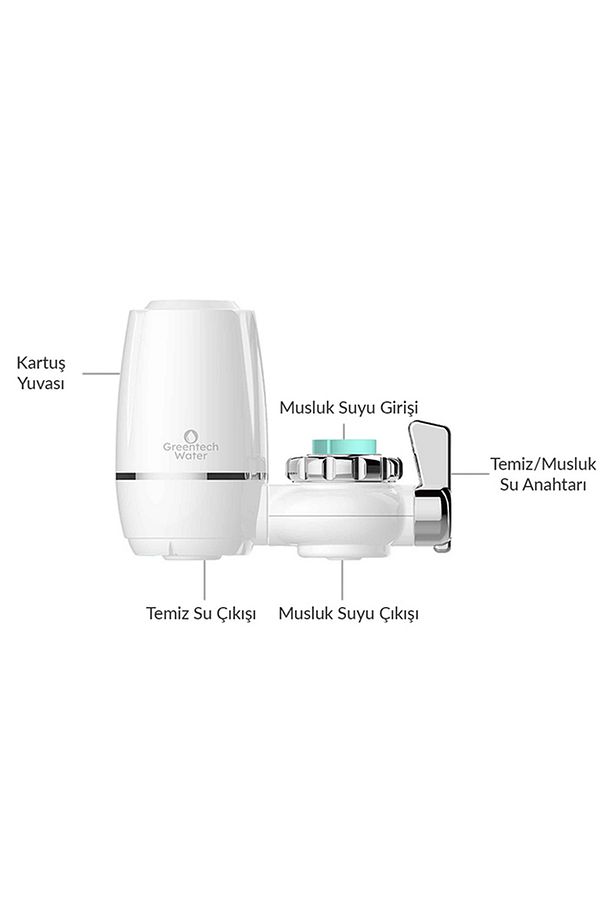 Water Uf Membran Filtreli Musluk Ucu Arıtıcı / 3 Adet Uf Membran Filtreli Kartuş / Gw-d01p2 - 6