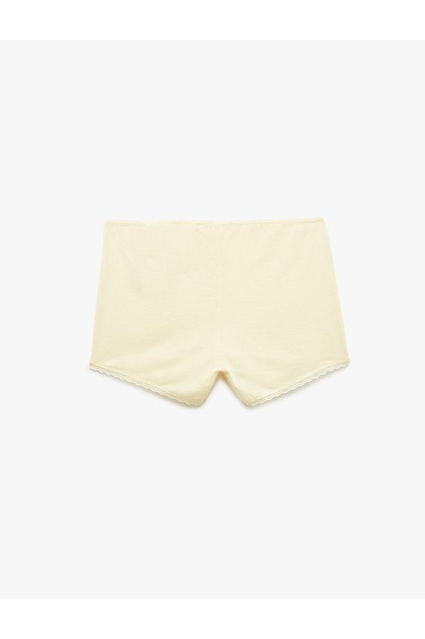 Modal Karışımlı Dantel Detaylı Şort Pijama Altı - 4