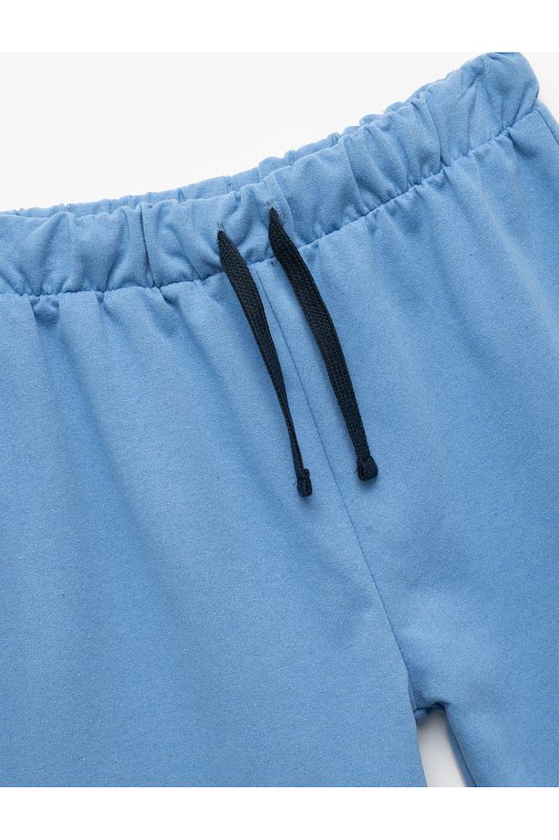 Pamuklu Beli Bağcıklı Basic Şort - 3