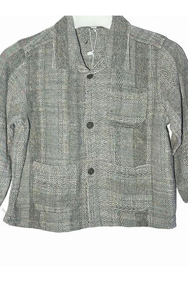 Boy's Cotton Pocket Patterned Jacket - 3
