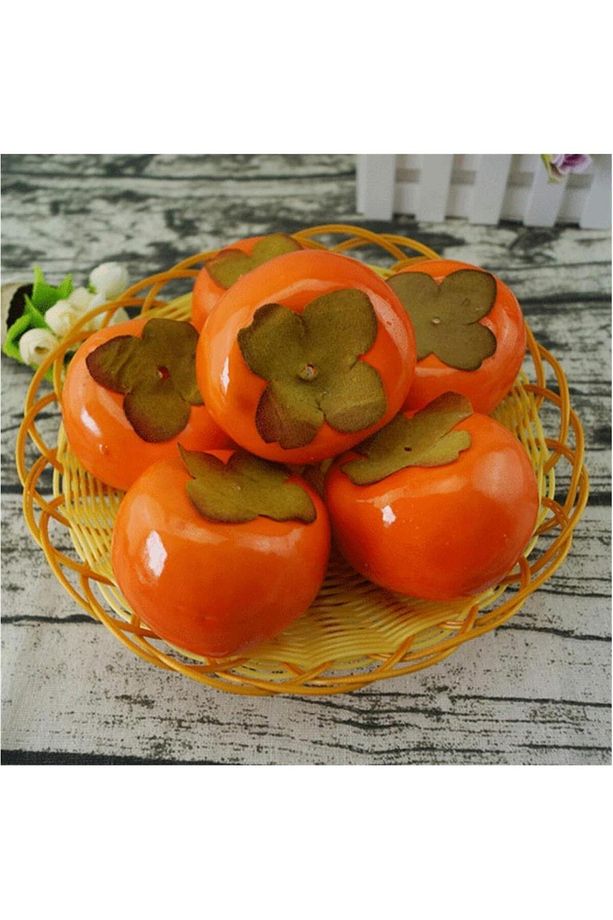 Yapay Meyve Cennet Hurması Fruit Tropik Meyve 12*7cm 1adet - 7