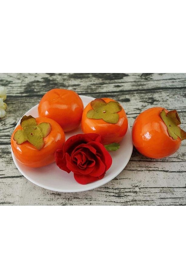 Yapay Meyve Cennet Hurması Fruit Tropik Meyve 12*7cm 1adet - 5
