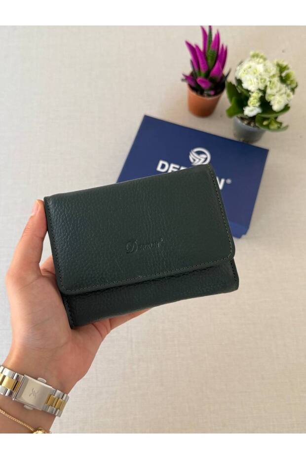 Mini Bozuk Para Hazneli Hakiki Deri Cüzdan - 4