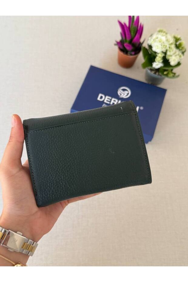 Mini Bozuk Para Hazneli Hakiki Deri Cüzdan - 5