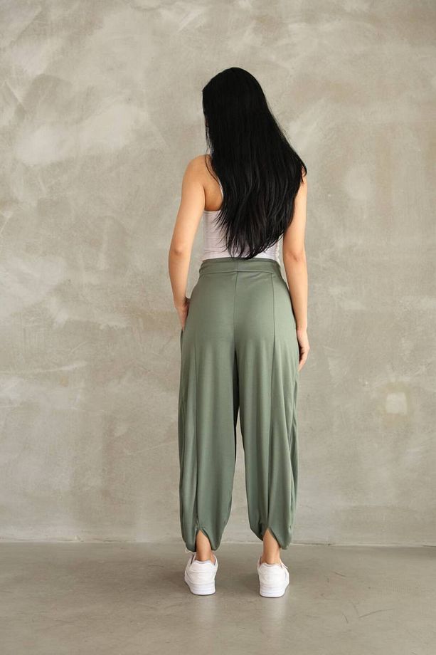 MODAL KUMAŞ YUMUŞAK DOKU ŞALVAR PANTOLON - 3