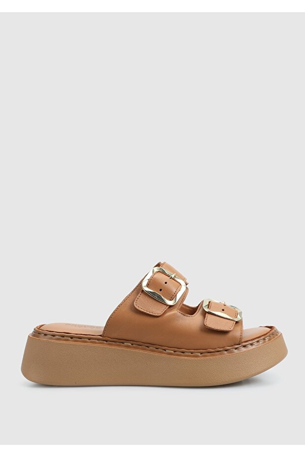 Taba Deri Kadın Terlik - 1