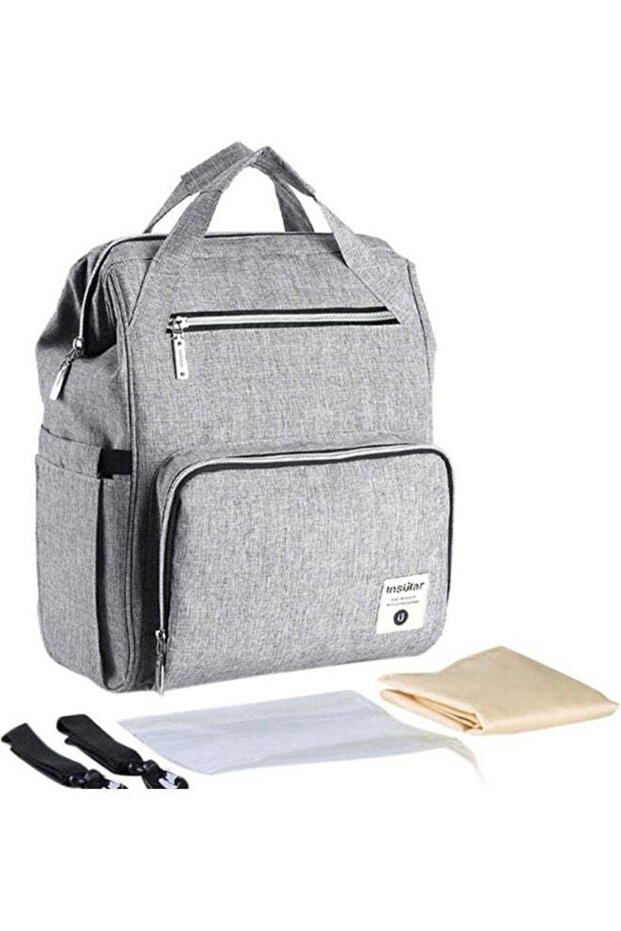 insular Waterproof Diaper Bag With Stroller Strap - 1