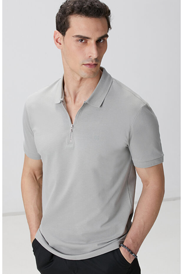 Gri Polo T-shirt - 2