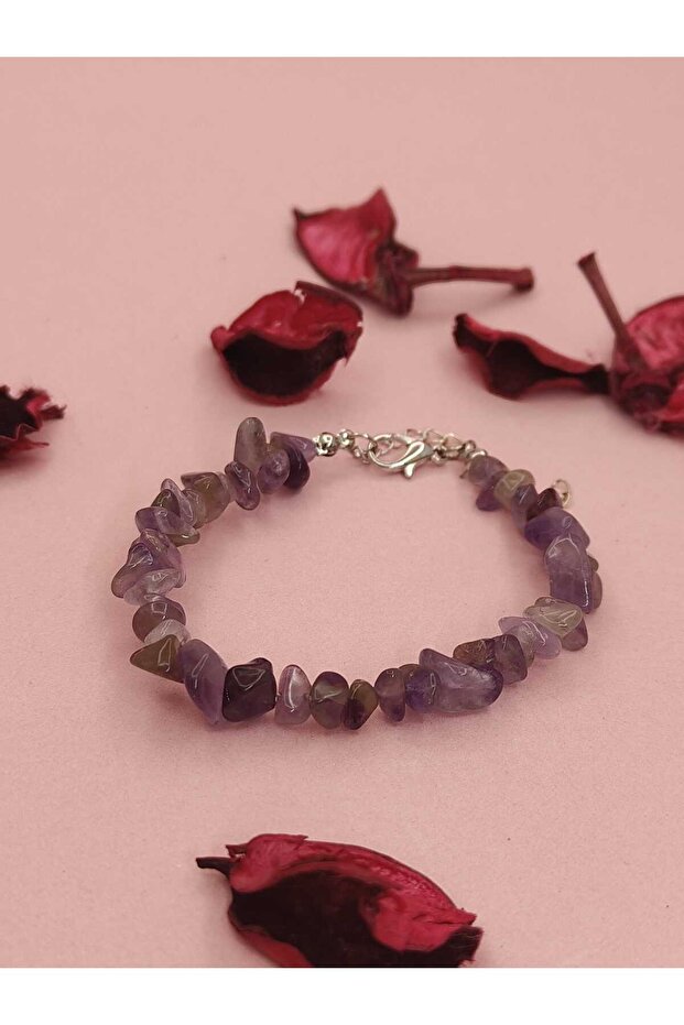 Amethyst Natural Stone Bracelet Friendly for Spiritual Purification, Negative Energy Cleansing and Meditation