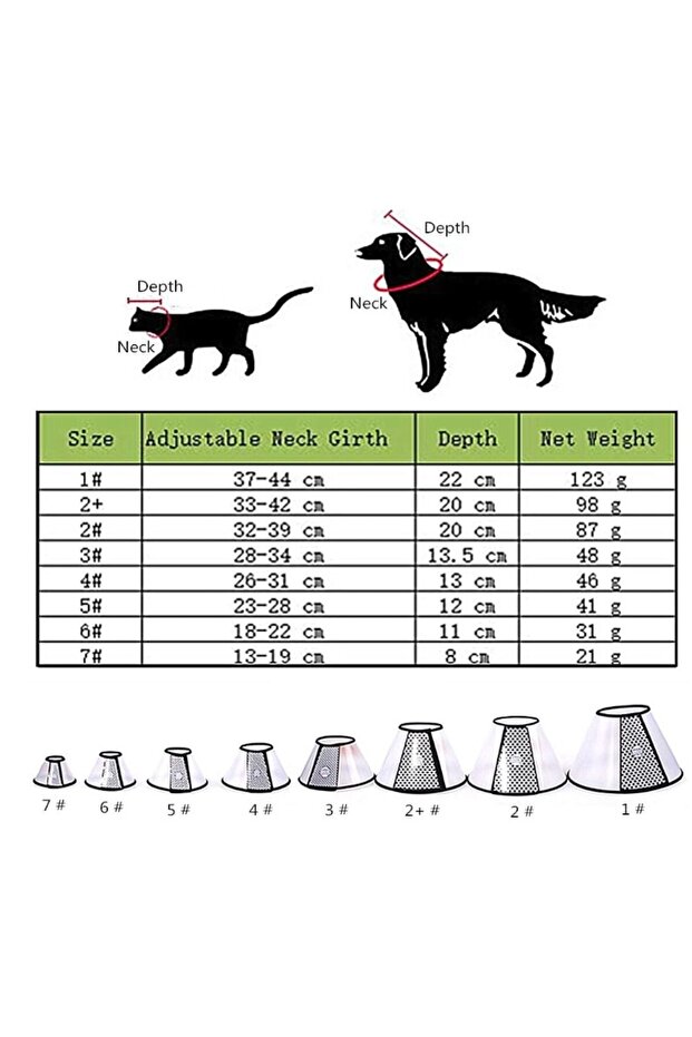 Adjustable Protective Collar Size 7 - 3