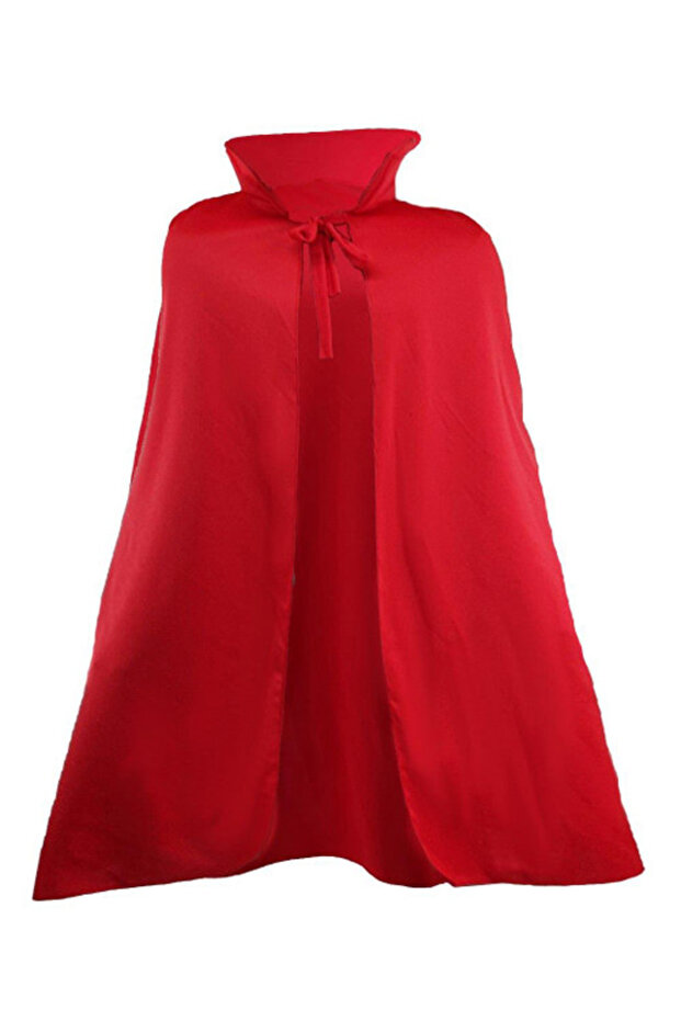 Red Color Collared Cape 120 cm - 2