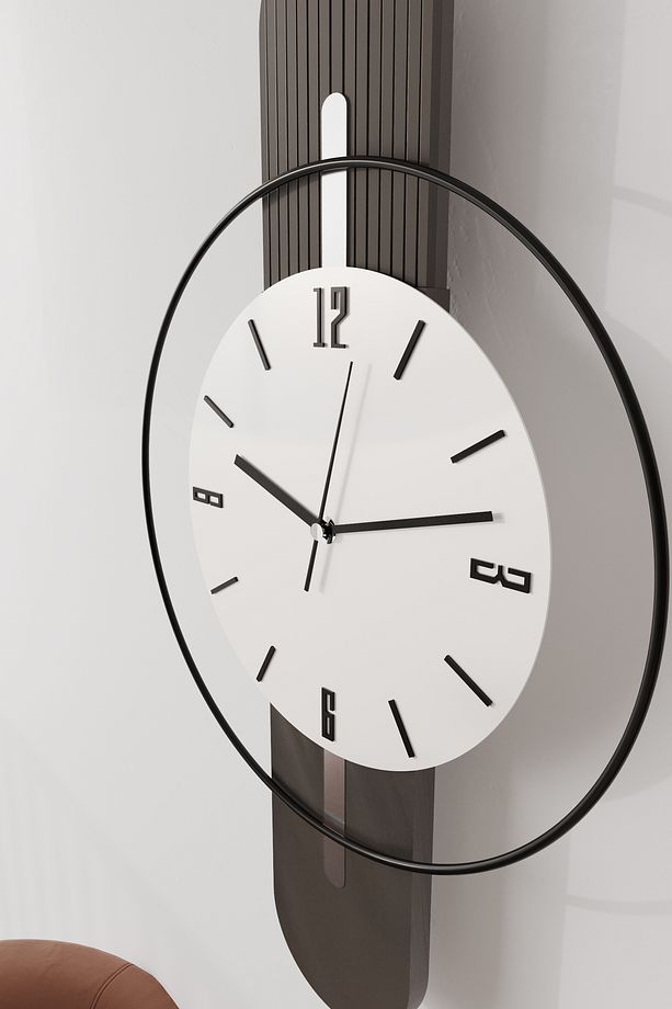 Antrasit Sahra Elegant Plus - AHŞAP Modern Dekoratif Duvar Saati - 3