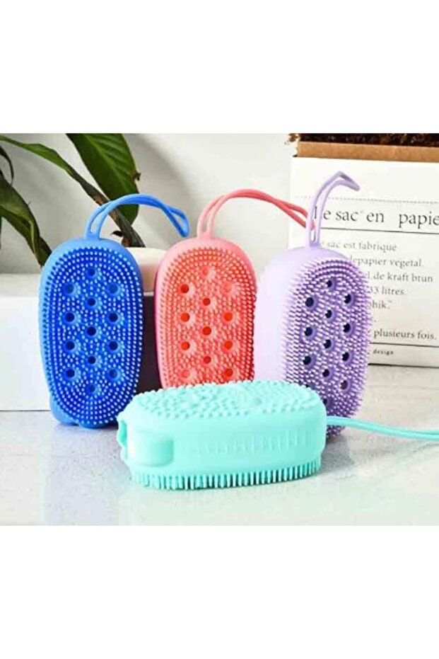 مقشر حمام من السيليكون مع إسفنجة - 5