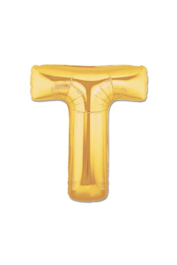 Gold Foil Letter t Balloon 1 Meter