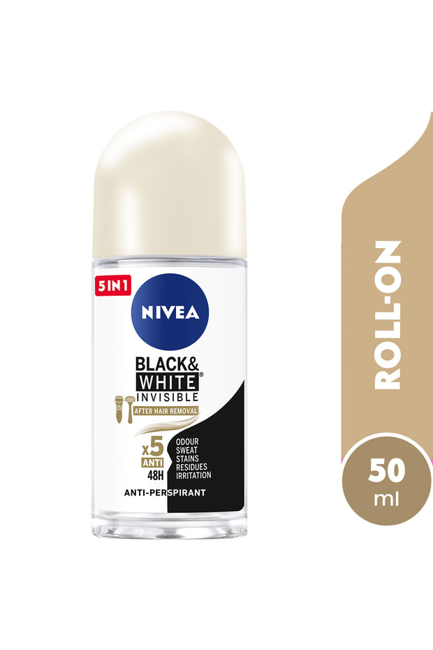 Deodorant Roll-on Black & White Silky Smooth 50ml – Long-lasting Freshness
