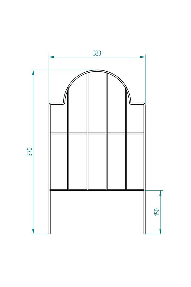 BAHÇE ÇİTİ 10'LU SET 330CM MODEL - 2 SİYAH - 7
