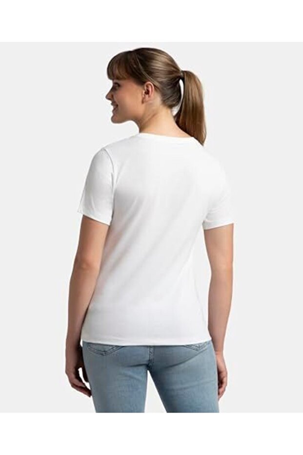 Atheisure-Womens V-N T-Shirts AW89-0105-WHITE