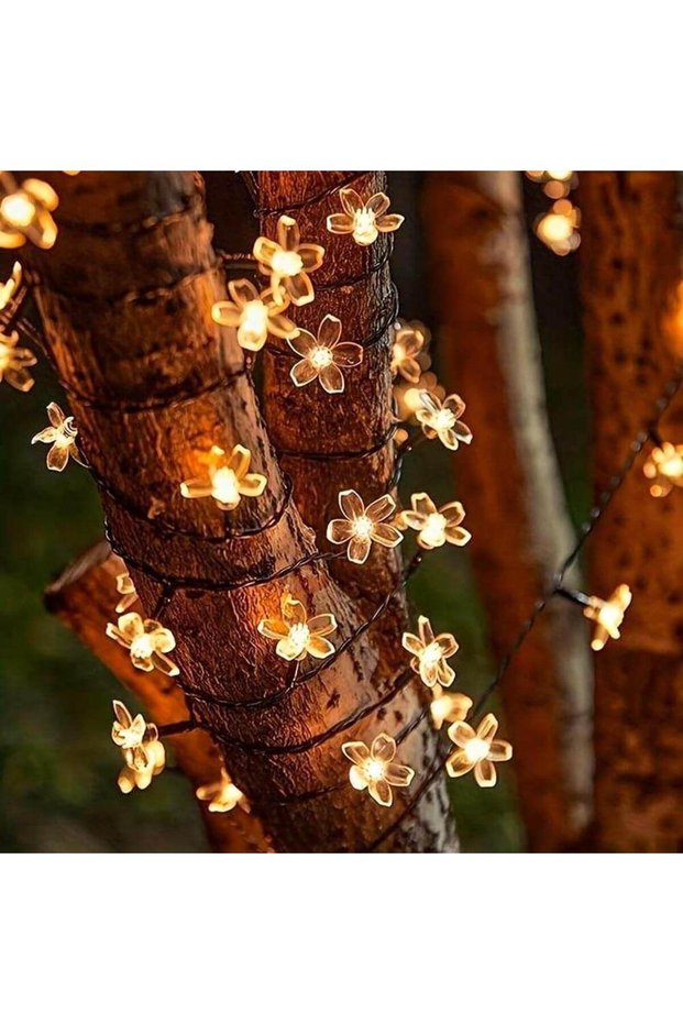 ضوء النهار ديزي 50 LED بالطاقة الشمسية 5 متر 8 وظائف