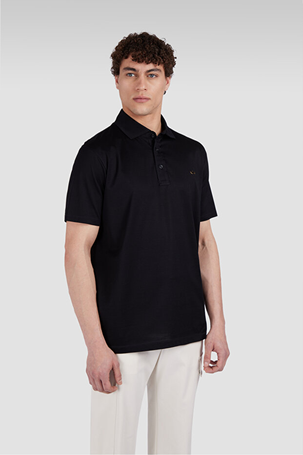 Cotton Polo Shirt with Buttons