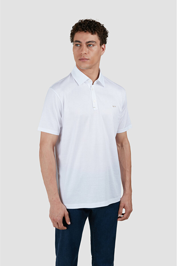 Cotton Polo Shirt with Buttons