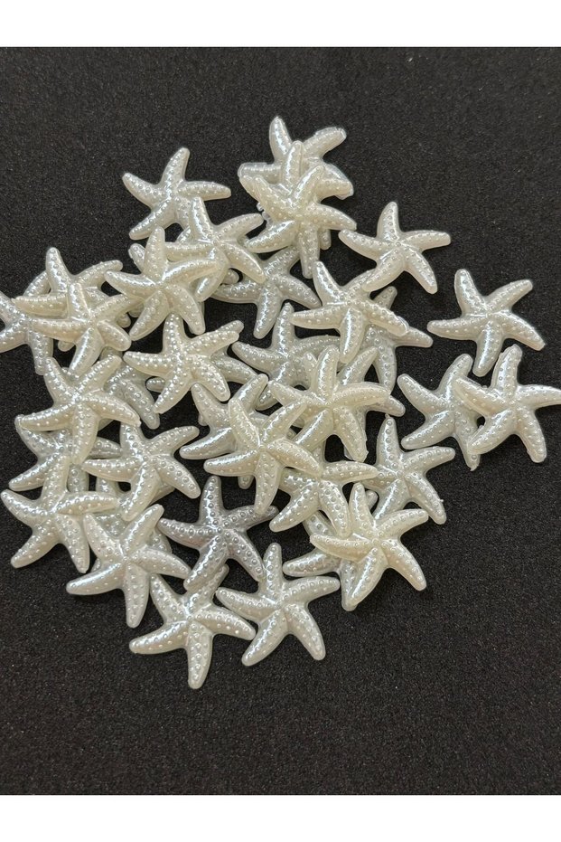 Pearl Starfish Tiny Size Cream Color 2 cm Plastic Pearl Beads - 100 Pieces Pearlescent B:19
