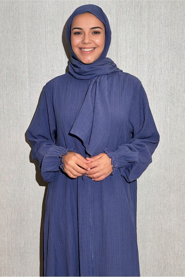 Pamuklu, Kaliteli, Hafif ve Yumuşak Kumaştan, Tek Parça, Pratik, Çantalı Namaz Elbisesi - 1