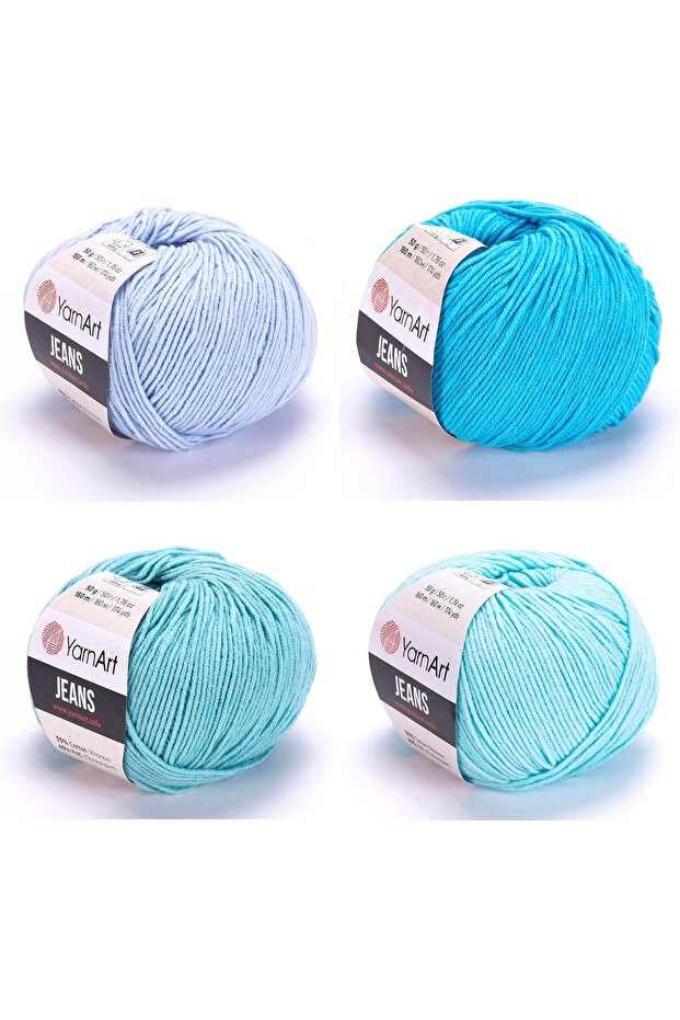 4 Jeans (75 - 33 - 81 - 76) Mixed Color Amigurumi Knitting Floss