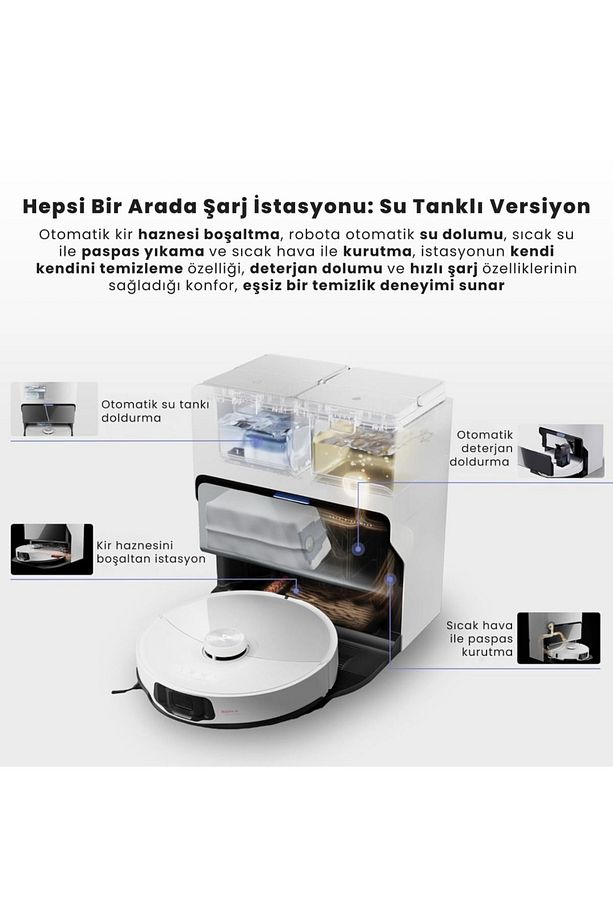 Ultra Premium Lüks Silme Fonksiyonlu ve Kaldırılabilir Paspaslı Robot Süpürge, - 5