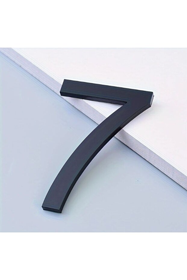 Flat -Wall - Door Number 3 mm Laser Cut Black Plexi Self Adhesive No -7 Seven