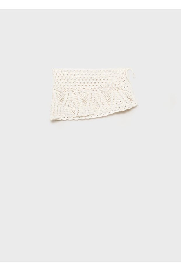 Fusta mini cu detaliu croșetat - 3