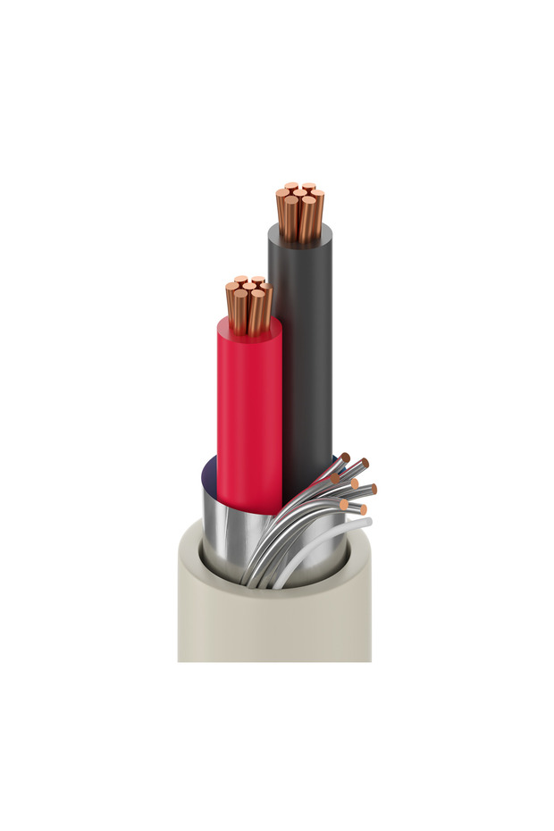 BELDEN - 2C*18 AWG Security Alrm CU/FS/FRNC/LSNH، رمادي، 500 متر/لفة