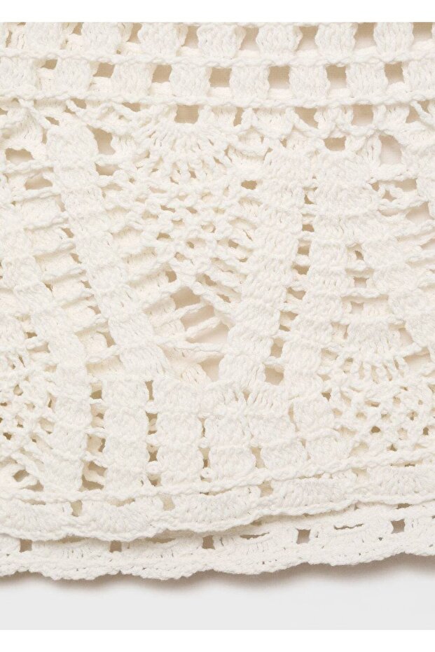 Fusta mini cu detaliu croșetat - 7