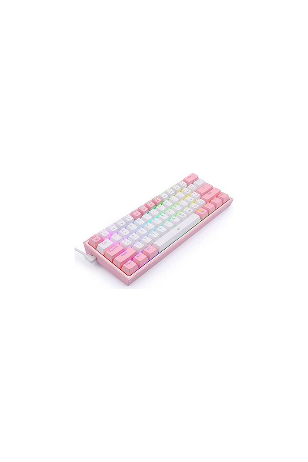 K617-RGB-WP Fızz Rgb Red Swıtch Kablolu Mekanık Q Klavye beyaz-Pembe - 3