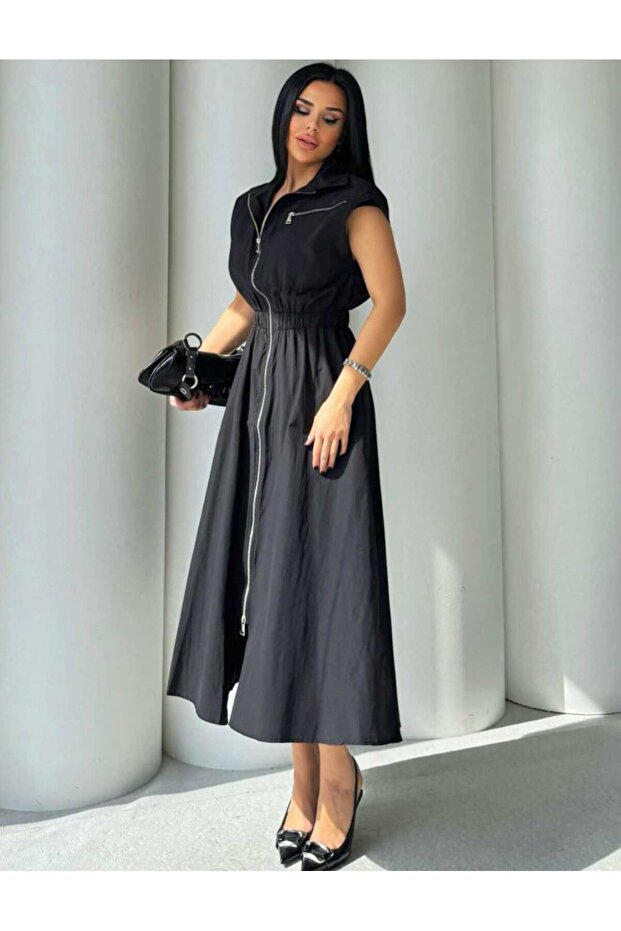 BOYDAN FERMUAR DEYATLI ELBİSE - 2